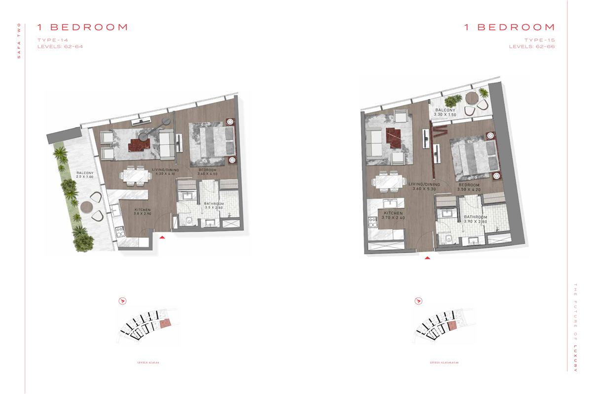 1 Bed Type 14